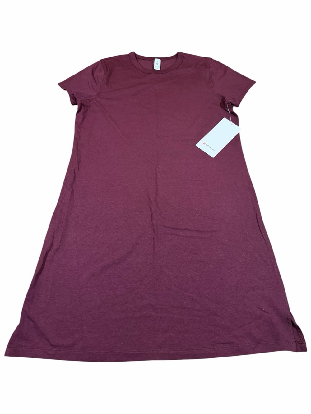 NWT Lululemon Classic-Fit Cotton-Blend T-Shirt Dress (Garnet) Size 8